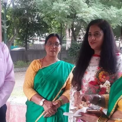 Shubhkarman volunteers visiting children and their caregivers